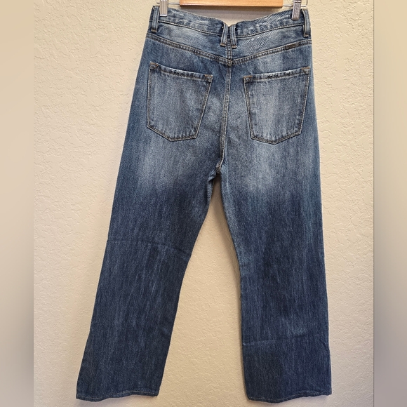 KanCan 90s High Rise Button Fly Wide Leg Blue Denim Jeans Size 5/26 - Picture 7 of 8